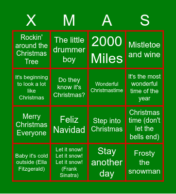 CIT Christmas Social Bingo Card