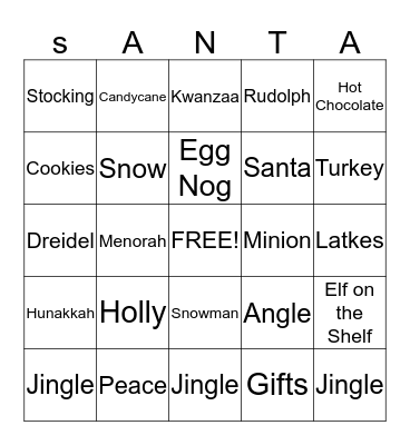 HOLIDAY BINGO Card