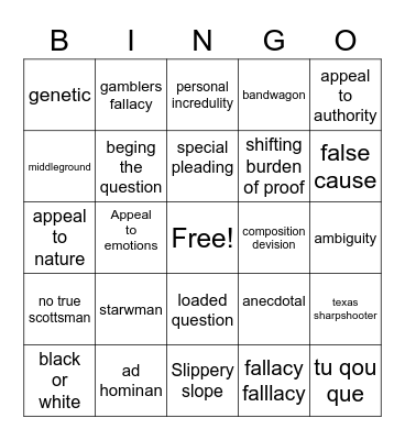 jonas Bingo Card