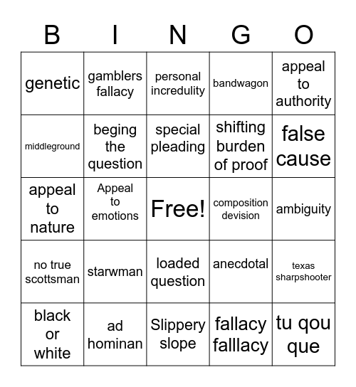 jonas Bingo Card