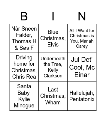 Bingo - Christmas edition Bingo Card