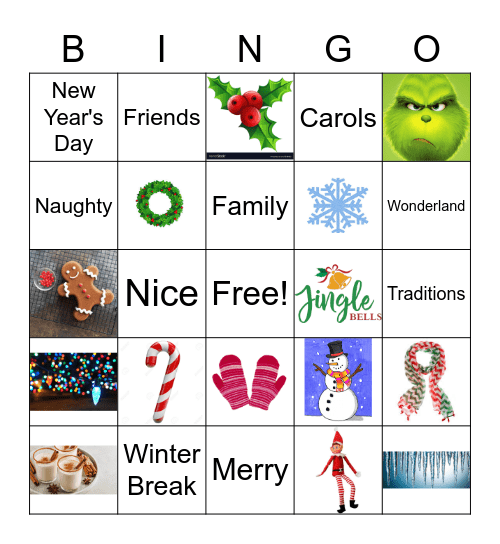 Holiday Bingo Card