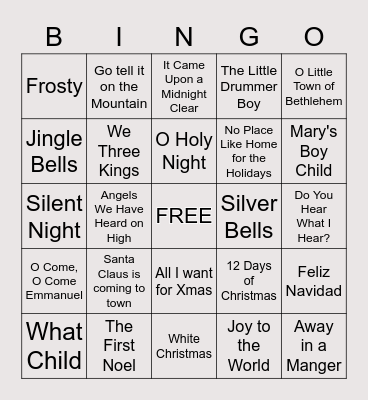 MUSIC Bingo Card