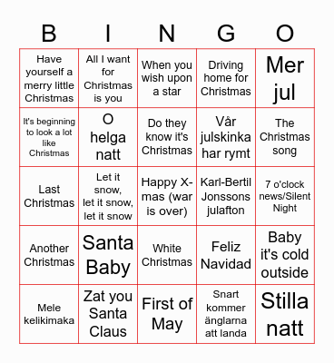 The Ransmyr X-mas Bingo Card