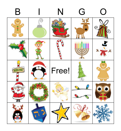 Holiday Bingo Card