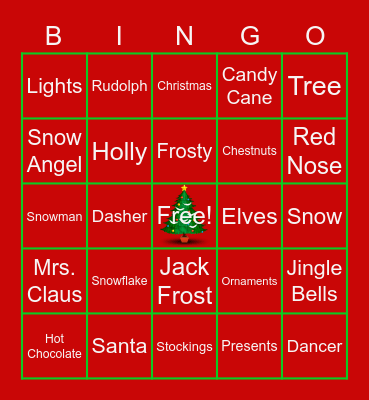 Christmas Bingo Card