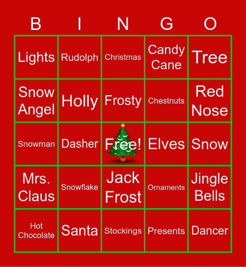 Christmas Bingo Card