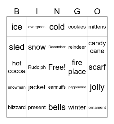 Winter BINGO Card