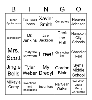 Intro To Tech Bingo Card