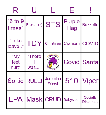 Buzzard Bingo Card