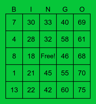 Maria Isabel Lingad Bingo Card