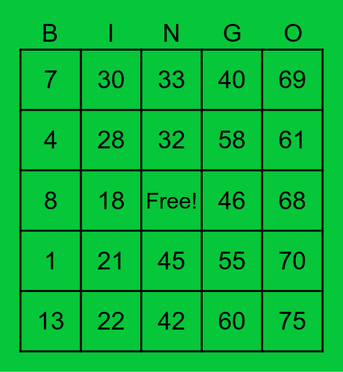 Maria Isabel Lingad Bingo Card