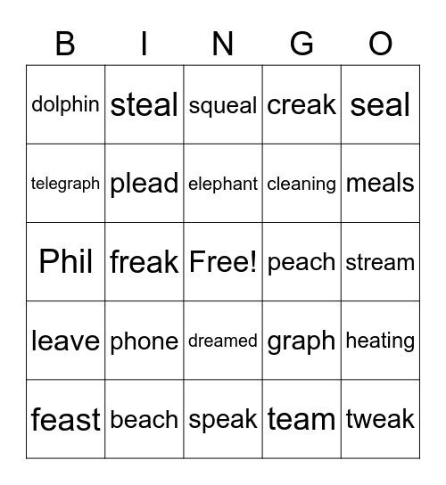 ph - ea bingo Card