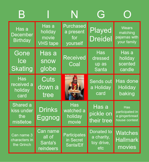 Holiday Party Bingo Card