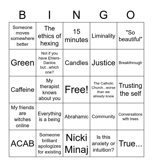 Bingo 4 Bingo Card