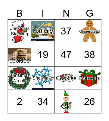 Christmas Who Am I? Bingo Card