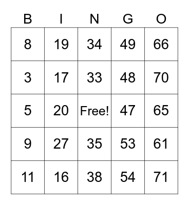Gryphon Healthcare #3 Bingo Card