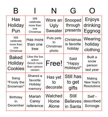 Bakery Virtual Bingo Card