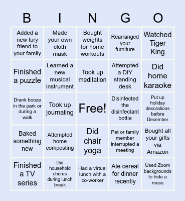 LEED Holiday Party Bingo Card