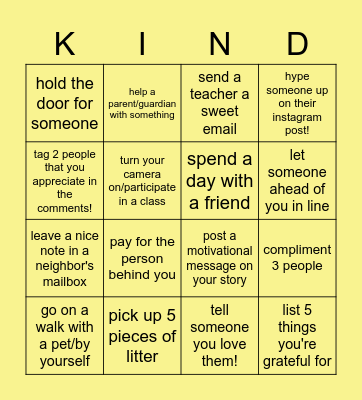 JOY IN JANUARY BINGO Card