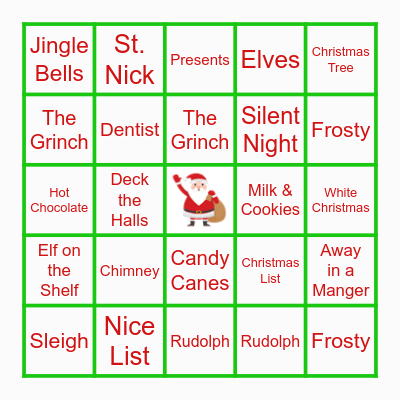 Holiday Bingo Card