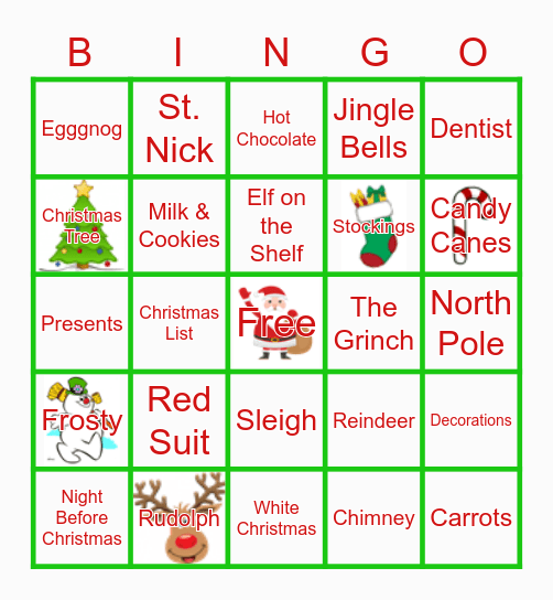 Christmas Bingo Card