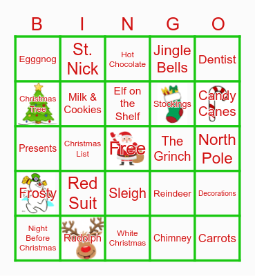 Christmas Bingo Card