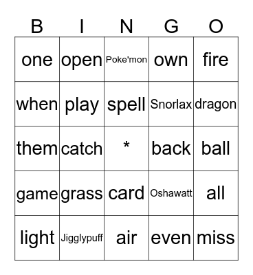 Bingo Card