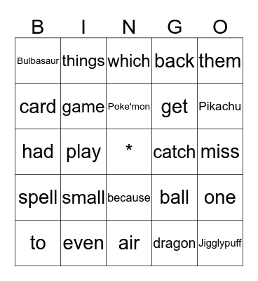 Bingo Card
