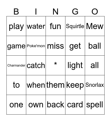 Bingo Card