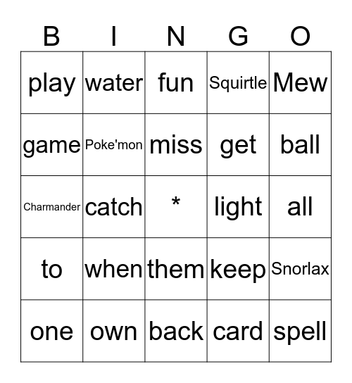 Bingo Card