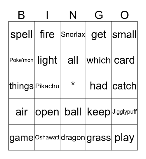 Bingo Card