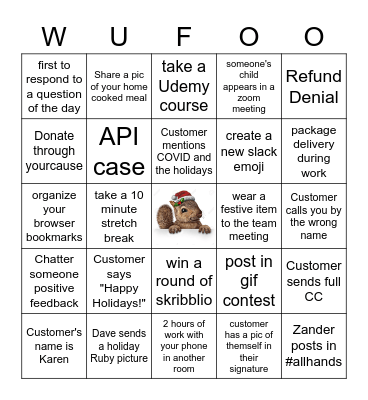Holiday Bingo Card