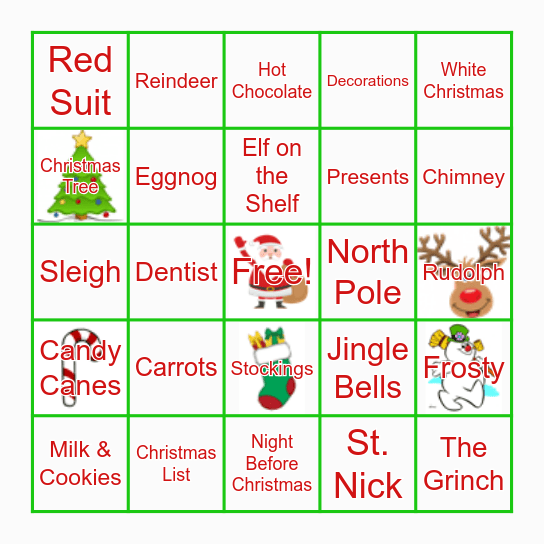 Christmas Bingo Card