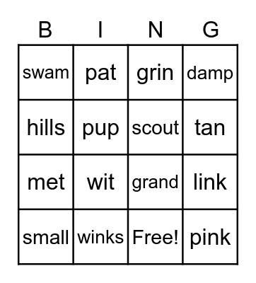 BINGO Card