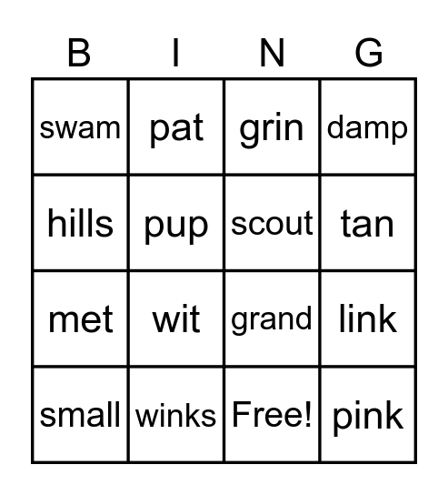 BINGO Card