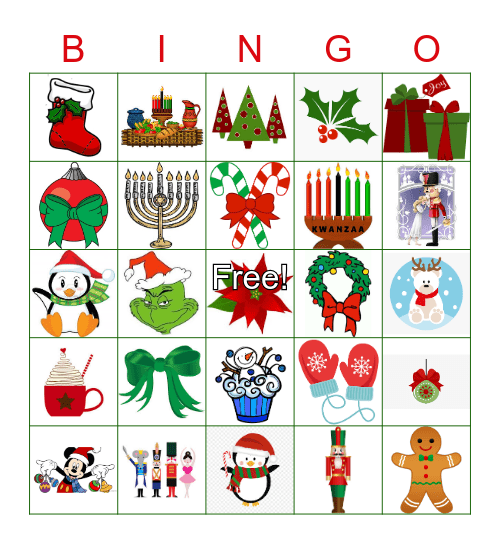 Holiday Bingo Card