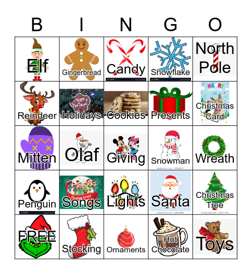 Christmas Bingo Card