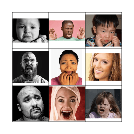 Les émotions Bingo Card