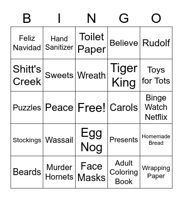 Oak Brook Holiday Bingo Card
