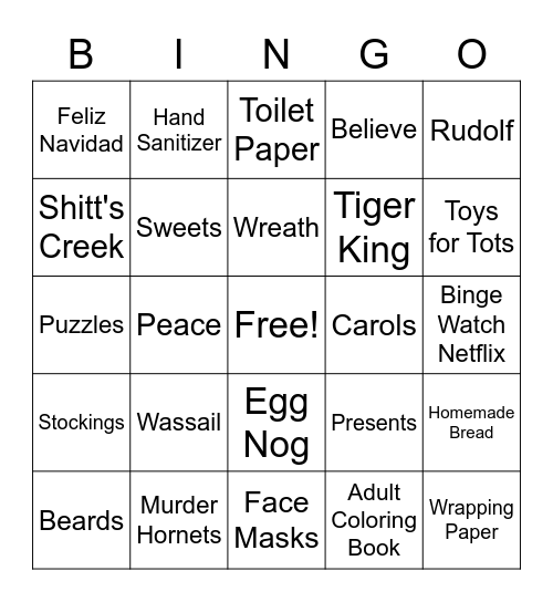 Oak Brook Holiday Bingo Card