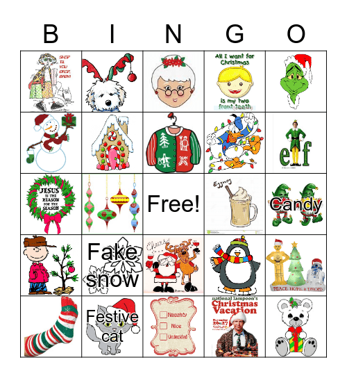 Festive Bingo Card