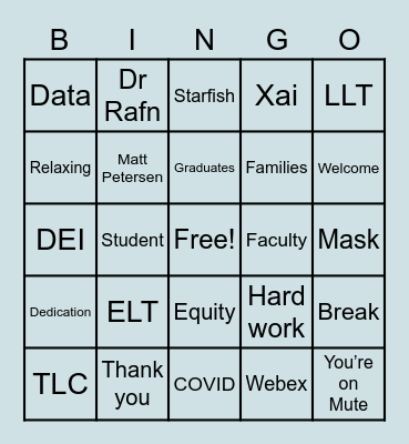 Spring 2021 Learning In-service Bingo Card