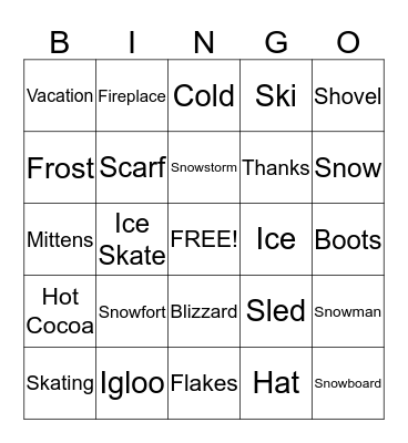 Christmas Bingo Card