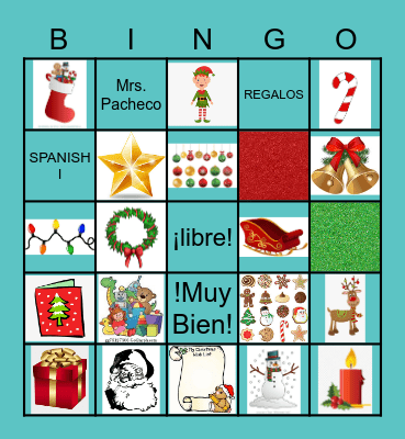 Navidad Bingo Card