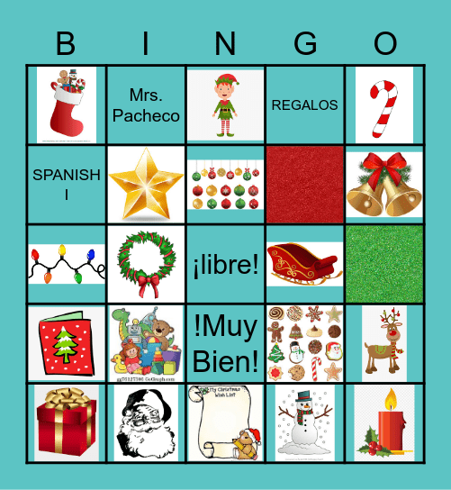 Navidad Bingo Card