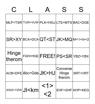 Ms Bruce's  Bingo Card