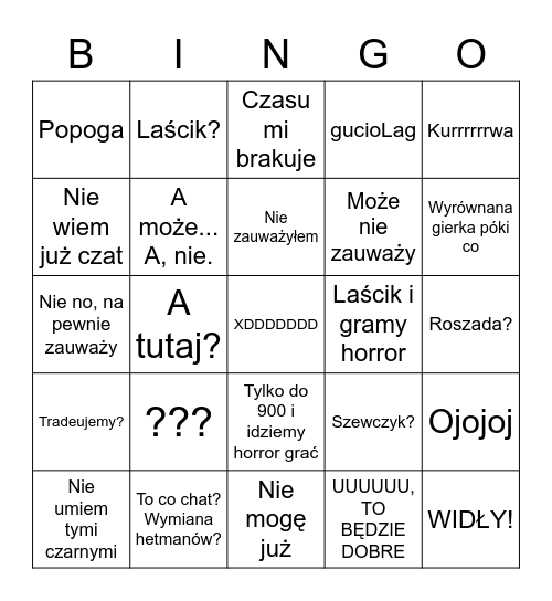 BINGO Szachów Bingo Card