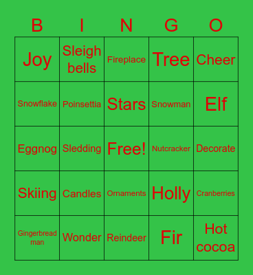 HOLIDAY BINGO Card