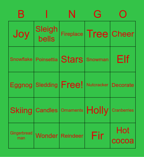 HOLIDAY BINGO Card